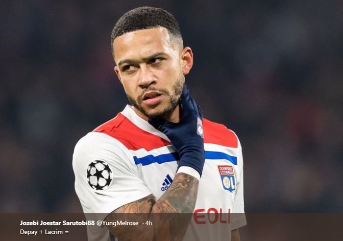 Penyerang sayap timnas Belanda dan Olympique Lyon, Memphis Depay.