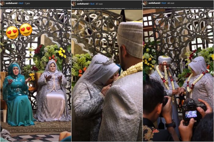 Momen bahagia pernikahan Dhawiya Zaida