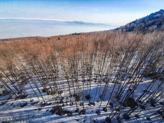 Panorama saat menumpang Bursa Teleferik, kereta gantung yang membawa pelancong ke pucuk gunung Uludag.