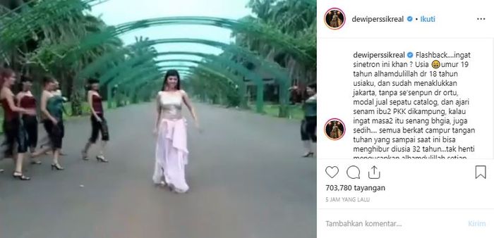Unggahan Dewi Perssik kenang masa perjuangannya