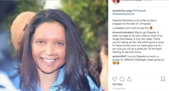 Tangkap layar foto Deepika Padukone.