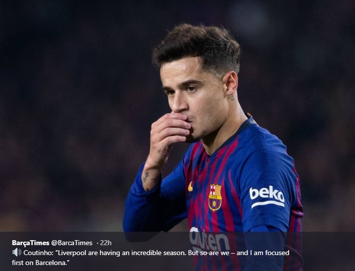 Gelandang serang Barcelona, Philippe Coutinho