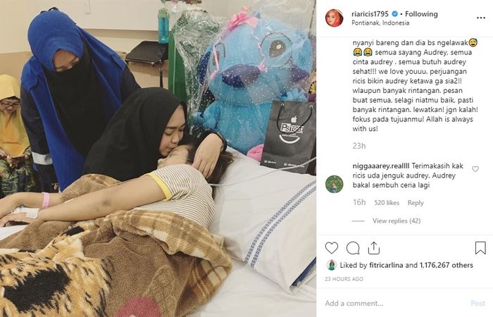 Ria Ricis jenguk AU di Pontianak