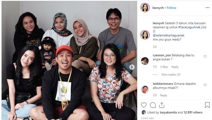 Joshua, Susan, Leony, Tasya, Dea, Tina Toon, dan Enno Lerian berkumpul untuk project #savelaguanak