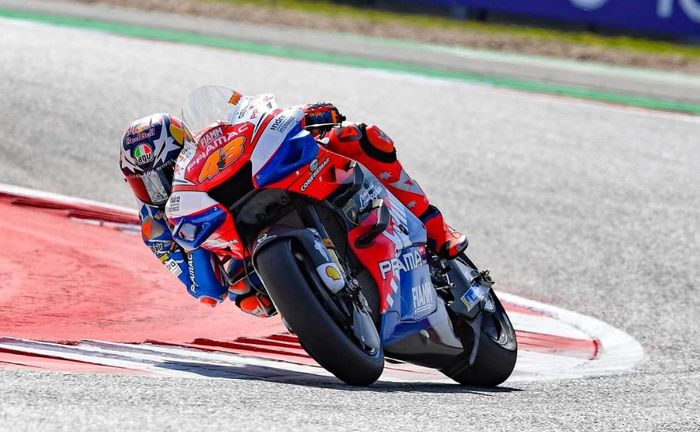 Jack Miller, saat beraksi pada sesi kualifikasi MotoGP Americas 2019, Minggu (13/4/2019).