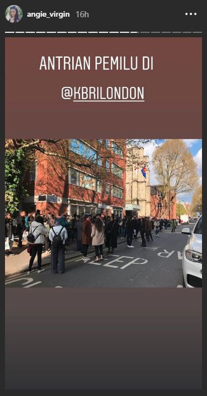 Tangkapan layar unggahan Angie Virgin.