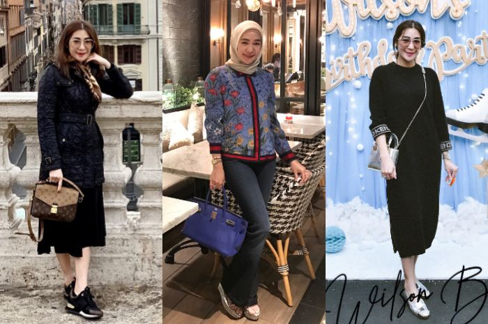 Penampilan mewah Rein Wartia Trygina Istri Andre Taulany saat kenakan sepaket fashion item branded