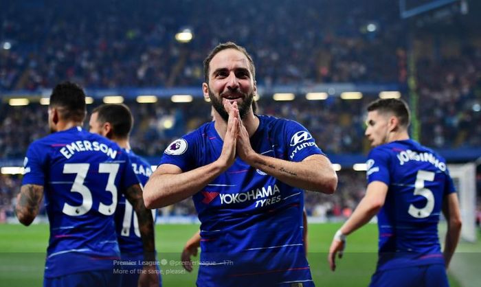 Gonzalo Higuain saat membela Chelsea