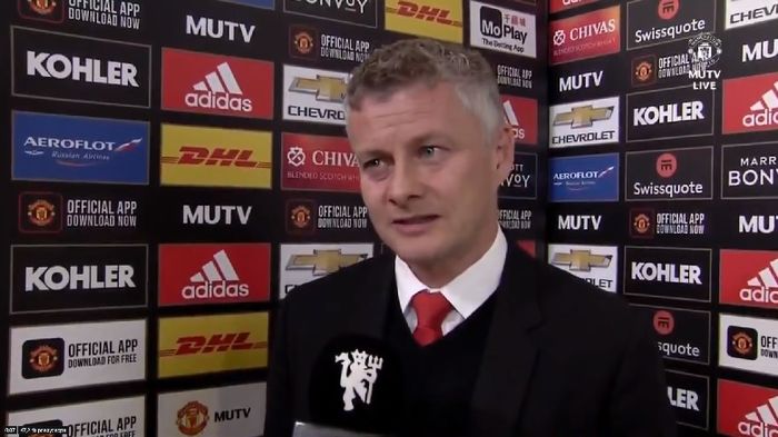 Pelatih Manchester United, Ole Gunnar Solskjaer.