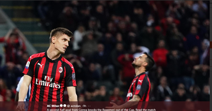 AC Milan mengalami kesulitan menciptakan peluang ke gawang Lazio pada leg kedua semifinal Coppa Italia, Rabu (24/4/2019) di San Siro.