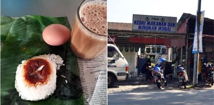 Warung yang menjual nasi bungkus Rp2 ribuan.