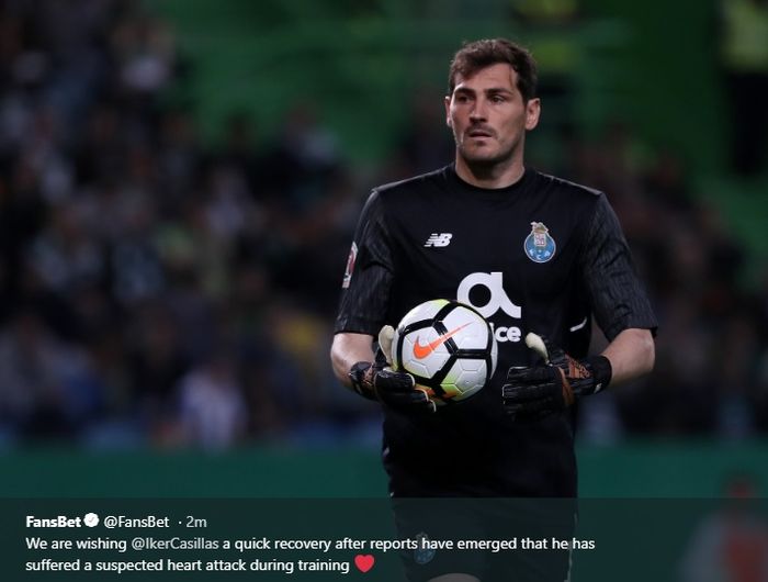 Mantan penjaga gawang Real Madrid yang kini bermain untuk FC Porto, Iker Casillas