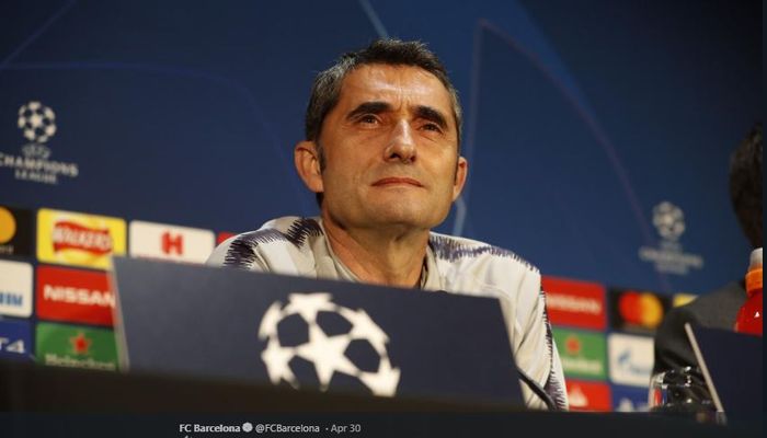 Pelatih FC Barcelona, Ernesto Valverde.