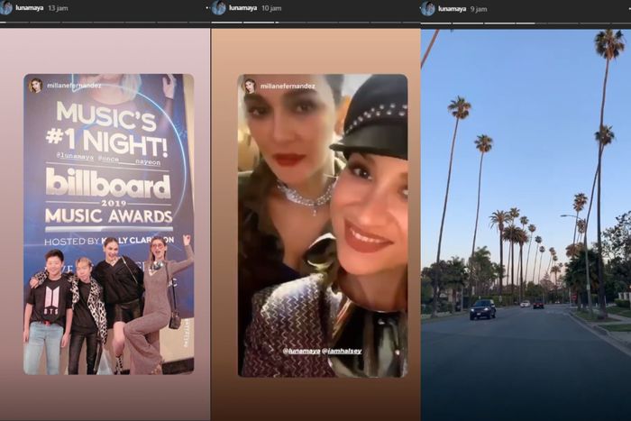 Luna Maya hadiri acara musik Billboard