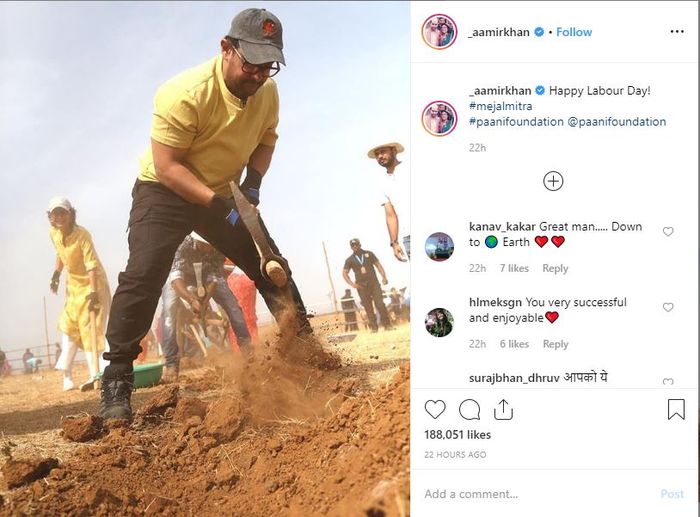 Postingan Aamir Khan.