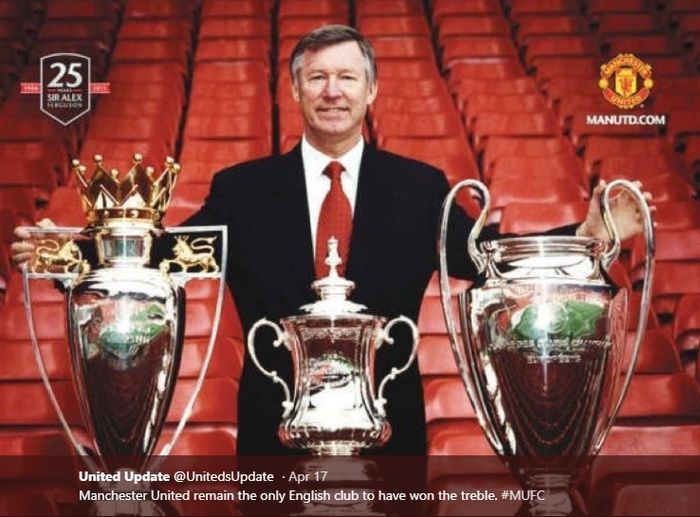 Manchester United sukses menjadi tim Inggris satu-satunya yang meraih treble pada musim 1998-1999.