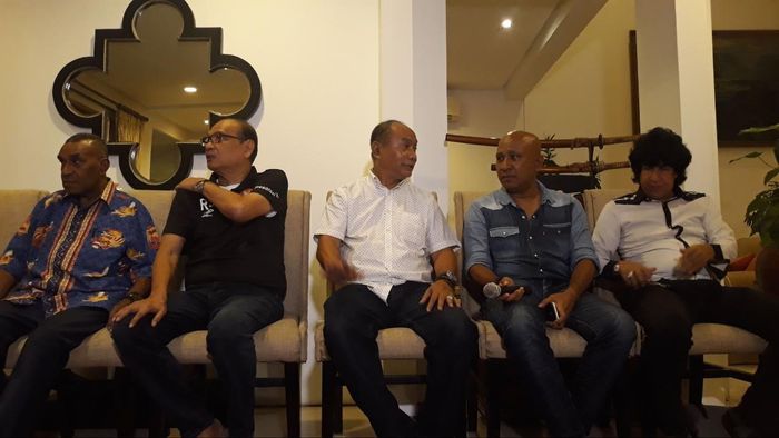 Deklarasi pencalonan Rahim Soekasah sebagai Ketua Umum PSSI di Cipete, Jakarta Selatan, Kamis (2/5/2019).