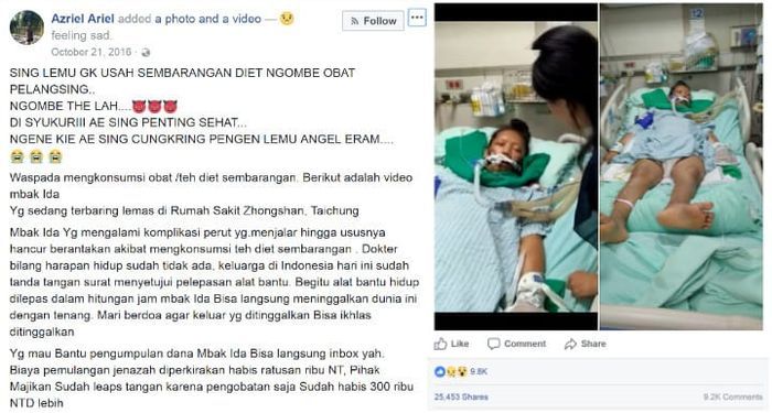 Usus Perempuan Ini Hancur Berantakan, Simak Bahaya Mengonsumsi Teh Pelangsing