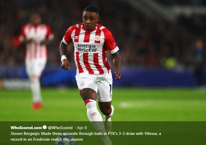 Penyerang sayap PSV Eindhoven, Steven Bergwijn