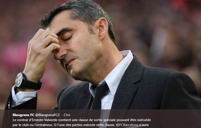 Pelatih Barcelona, Ernesto Valverde