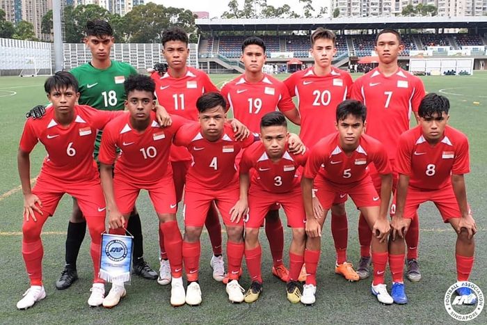 Skuat timnas U-18 Singapura saat mengikuti Jockey Cup 2019, salah satunya Nur Adam Abdullah (nomor 4), yang mendapat kesempatan trial di Belgia.