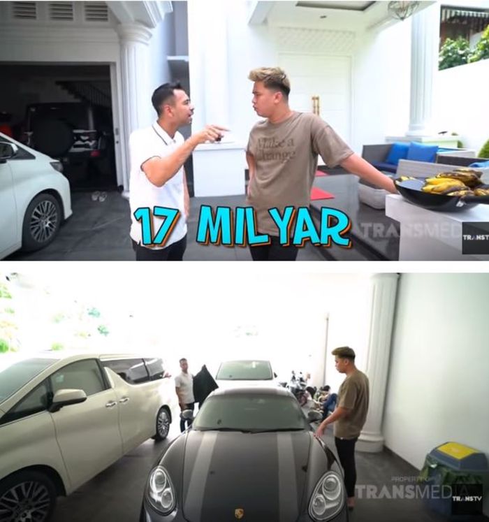 Teras dan garasi di rumah baru Iis Dahlia