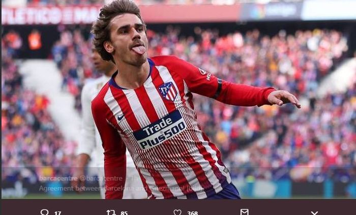 Penyerang Atletico Madrid, Antoine Griezmann.