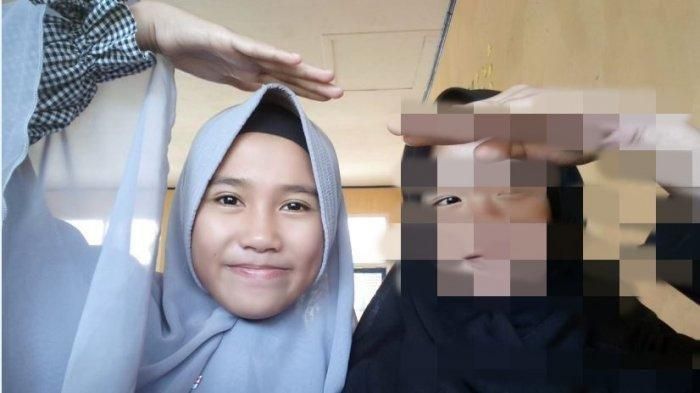 Wiwik Wulandari (kiri), pelajar SMP Negeri 4 Lubuklinggau tewas mengenaskan dengan kondisi tiga luka tusuk diperutnya, Jumat (17/5/2019)