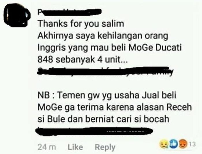 Salah satu netizen yang ikut merasakan imbas kasus MS