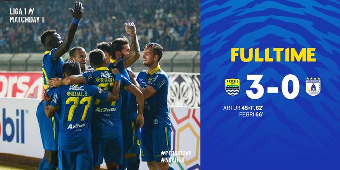 Persib Bandung menekuk Persipura dalam partai pekan perdana Liga 1 2019, 18 Mei 2019.