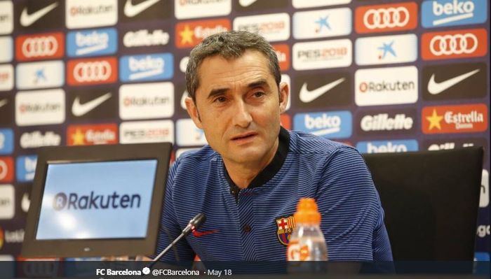 Pelatih FC Barcelona, Ernesto Valverde.