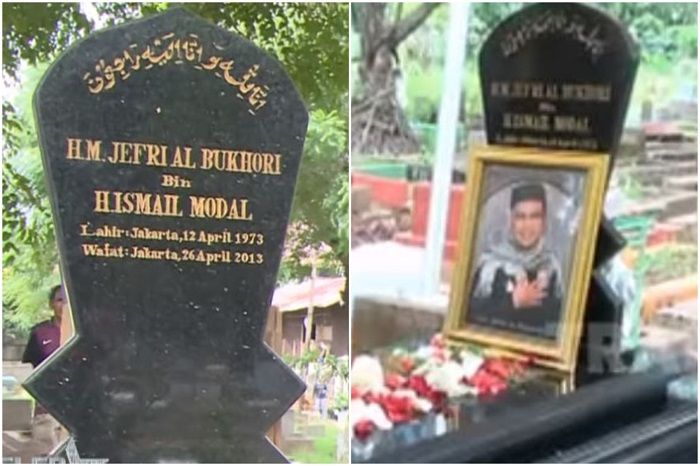 Dilapisi batu granit seharga Rp150 juta, makam mendiang Uje kini mulai rusak