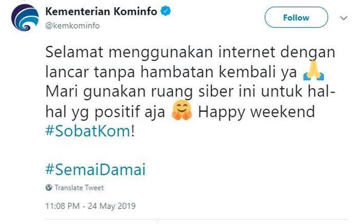 Pengumuman Kemkominfo
