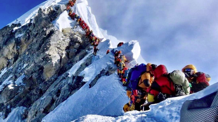 Kepadatan di Gunung Everest.