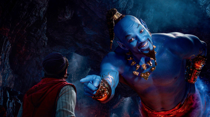 Will Smith, yang berperan sebagai Genie dalam film Aladdin.