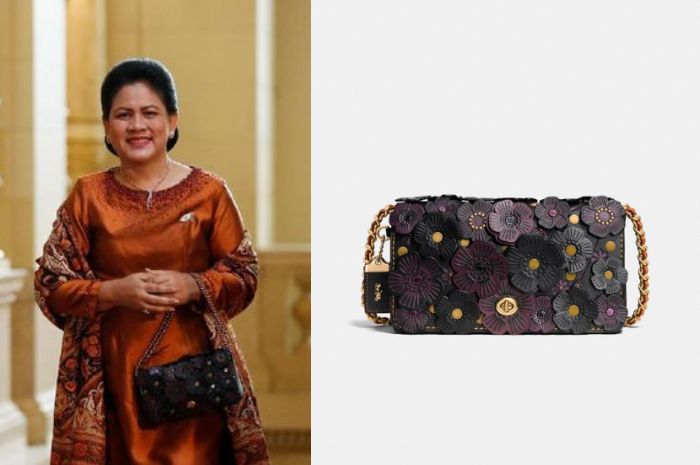 Koleksi tas mewah iriana Jokowi - Coach Dinky With Tea Rose