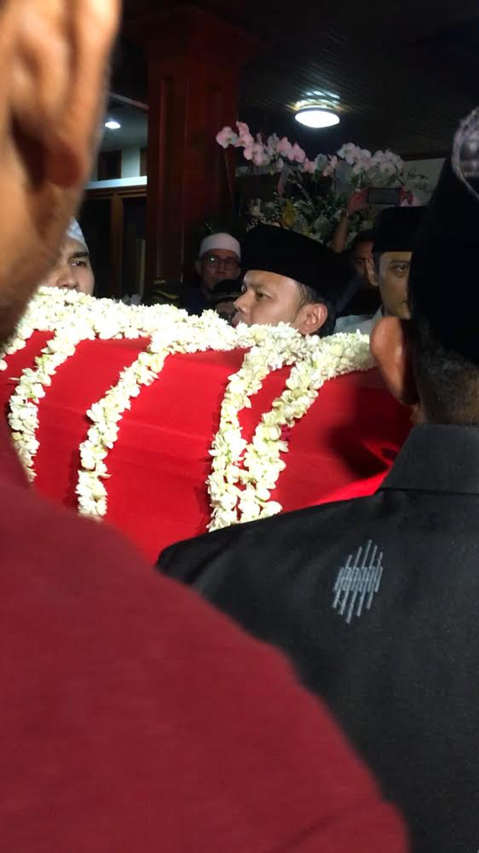 Jenazah Ani Yudhoyono tiba di rumah duka, Puri Cikeas, Bogor, Sabtu (1/6/2019).