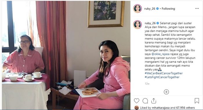 Aliya Rajasa mengenang sang ibunda, Okke Rajasa yang juga pernah menjadi survival kanker.