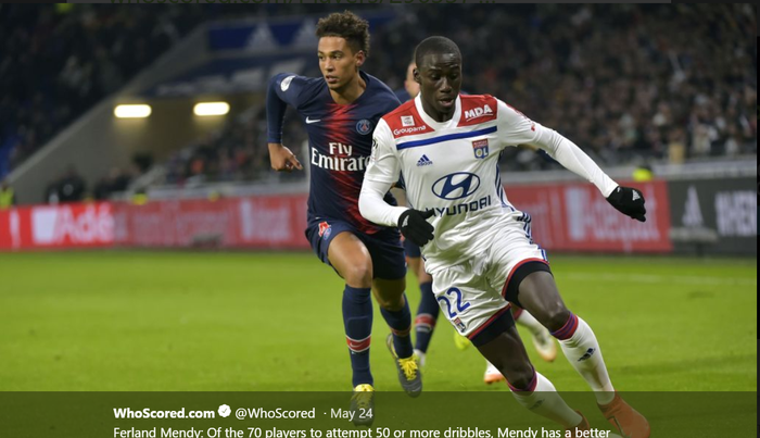 Ferland Mendy (kanan) , rekrutan terbaru Real Madrid.