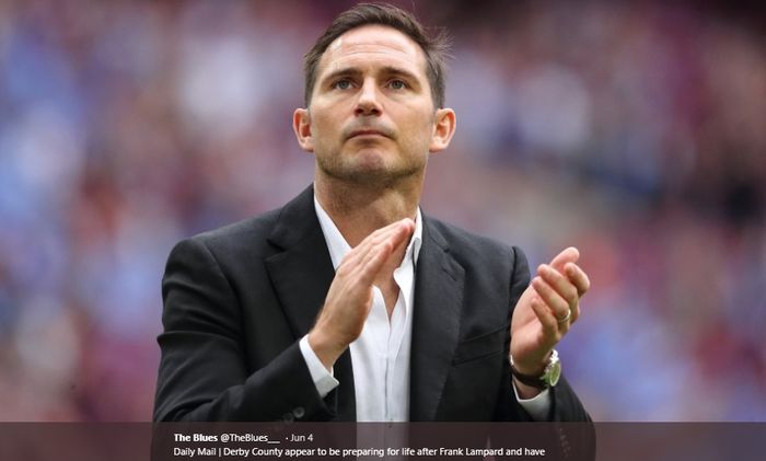 Mantan pemain Chelsea yang kini menjabat pelatih Derby County, Frank Lampard