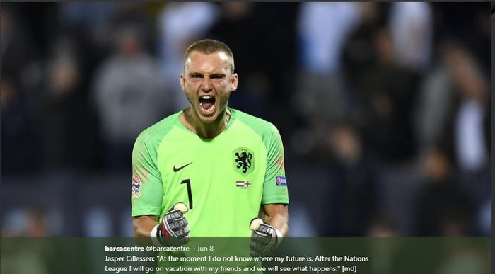 Kiper timnas Belanda, Jasper Cillessen.