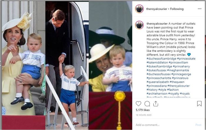 Penampilan Pangeran Louis dan Pangeran Harry.