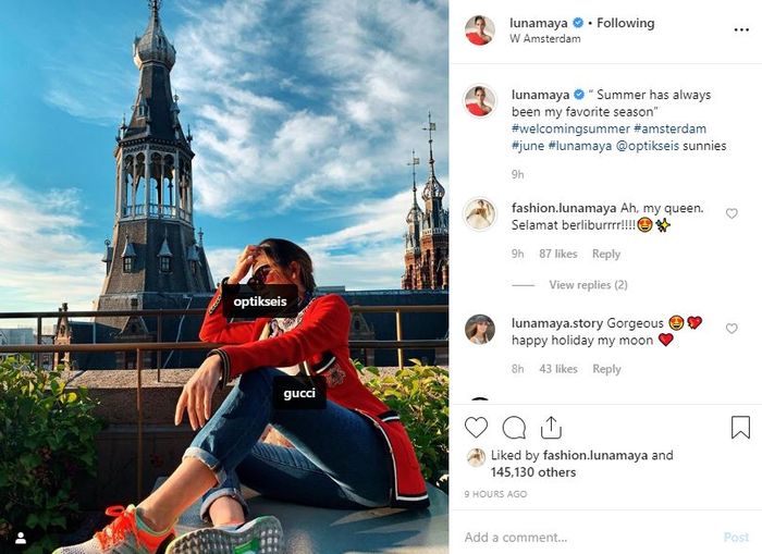 Unggahan Luna Maya.