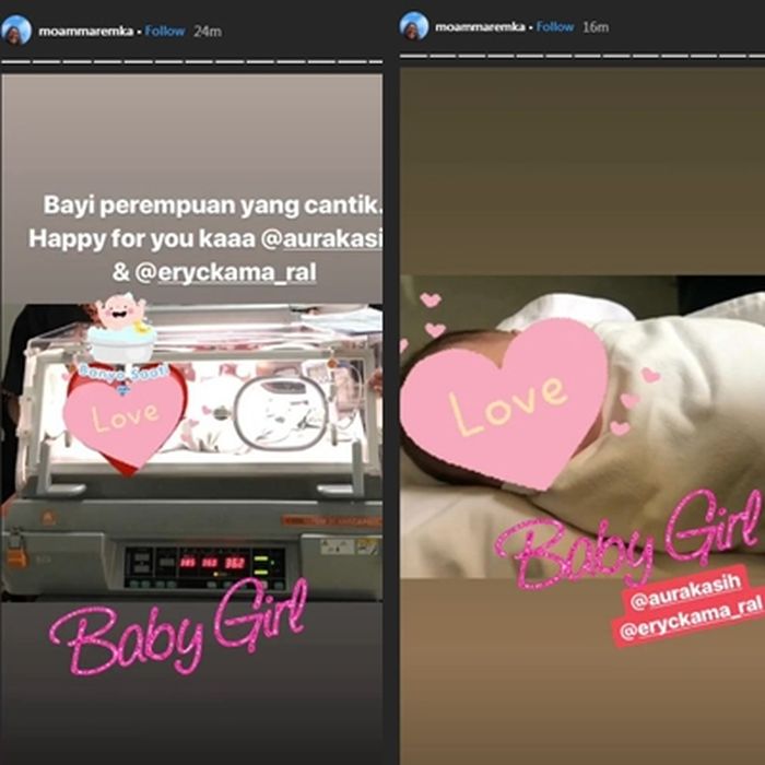 Unggahan Moammar Emka tentang anak pertama Aura Kasih