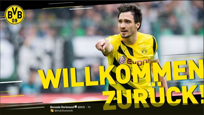 Mats Hummels resmi kembali ke Borussia Dortmund.