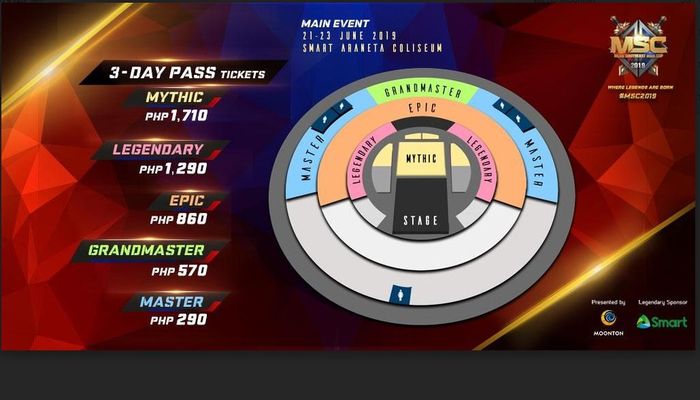 Informasi seputar tiket MSC 2019.