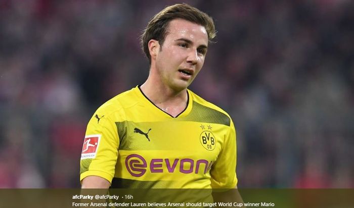 Gelandang serang milik Borussia Dortmund, Mario Goetze