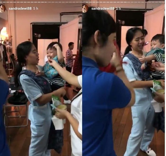Banyaknya pengasuh yang mengurus Raphael Moeis ketika makan