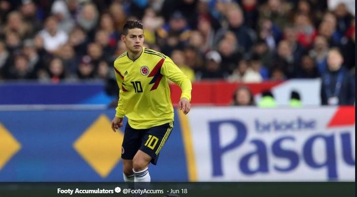 Gelandang Real Madrid dan timnas Kolombia, James Rodriguez.