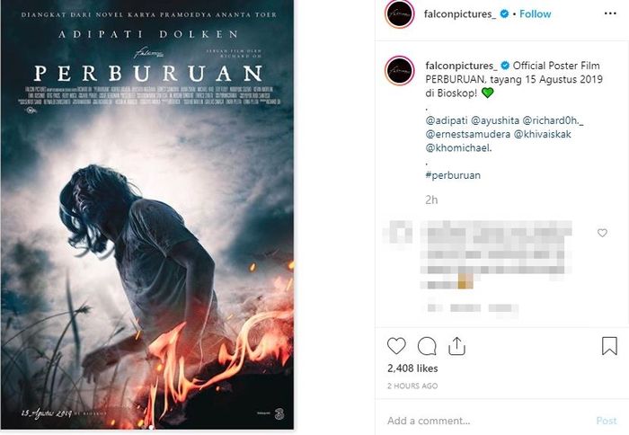 Poster film Perburuan.